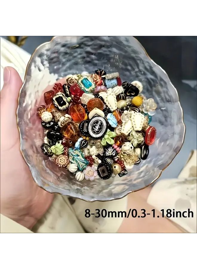 25g Retro Baroque Beads For DIY Jewelry Bracelets Vintage Butterfly Heart Flower Design - Image 4